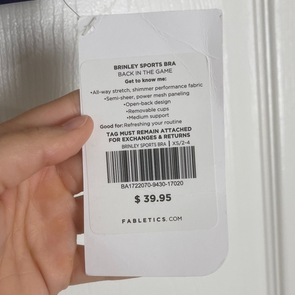 NEW Fabletics Purple Brinley Back In The Game Sports Bra Women Size XS - Picture 3 of 5